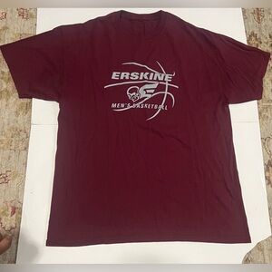 Men’s Erskine College Flying Fleet Basketball Shirt Maroon/Gray Size: XL